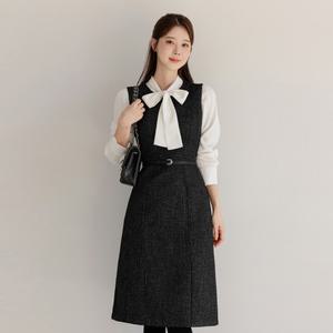 [시크라인] (~XXL까지) 마론드 트위드 셋업 뷔스티에 원피스 겨울 오피스룩 하객룩 연말룩 모임룩 파티룩 빅사이즈