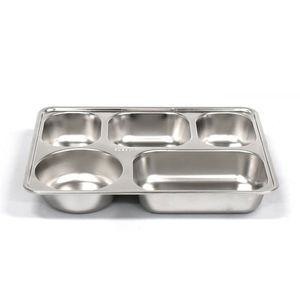 스테인레스 304 깊은 5칸 성인 용 병원 급식 스텐 식판 군대