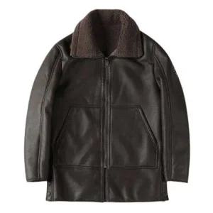 [빠니깔레][빠니깔레] 에코레더 카키브라운 숏사파리인조무스탕 m-icjp60br (P0