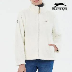 [슬레진저] 여성 하이넥 쉘파 자켓 아이보리_01