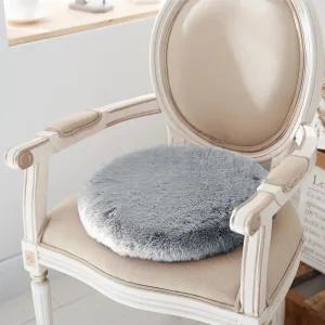원형 푹신 털방석 극세사 의자 쿠션