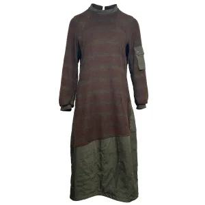 [롯데백화점]데시데 유니크 절개배색 기모원피스 DOW422