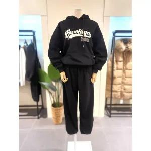 [대구백화점] [미스칸트]기모 1980 후드 조거 세트 블랙(KESTOC10BK)