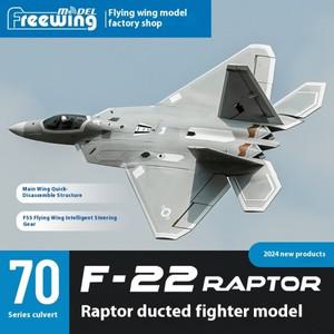F-22 랩터 스텔스 페인트 전투기, RC 원격 제어 단일 엔진 덕트 어셈블리, 고정 날개 모델, Freewing 70mm