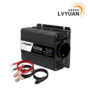 녹원 차량용 인버터 500W 12V 자동차 시거잭 충전기 유사계단파