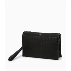 [NS홈쇼핑]DBBA5E266 닥스 블랙 그리드 패턴배색 소가죽 그립백[34910866]