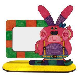 [IXHIO26L_4B]만들기대장-사진 액자 17-리본 토끼