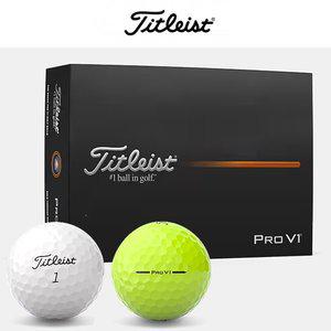 [타이틀리스트] 2025 Pro V1 화이트 옐로우 골프볼 골프공 12구 3피스