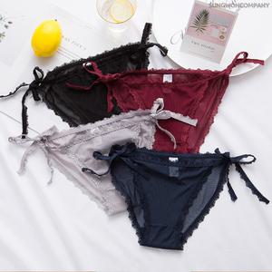 이너퀸 프리수 여성용 시스루 레이스 밴딩 끈 리본 망사 매쉬 섹시 삼각 스트랩 팬티 이벤트 기념일 102끈팬티