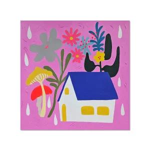 밝은 분위기 풍경화 원화 현대미술 인테리어 그림액자