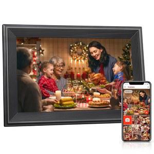 리빙파이 10.1인치 WiFi 디지털 액자, 16GB 스토리지의 터치스크린 스마트 프레모 앱을 통해 사진과 동영상을 쉽게 공유할 수 있는 전자 액자
