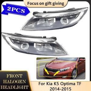 기아 K5 옵티마 TF 2014 자동차 전면 헤드라이트 어셈블리, 할로겐 범퍼 안개 신호등 램프 교체 액세서리