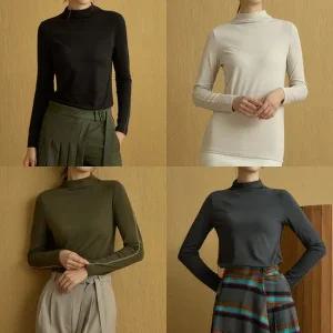 모달배색스티치티블라우스4종세트