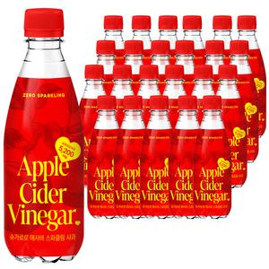 슈가로로 애사비 스파클링 사과, 24개, 350ml