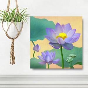 [BZJIJ914_4B]연꽃그림액자 돈들어오는 꽃그림 30캔버스4