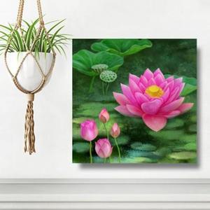 [BZJIJ917_4B]연꽃그림액자 돈들어오는 꽃그림 30캔버스9