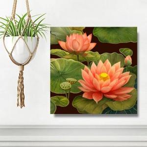 [BZJIJ90O_4B]연꽃그림액자 돈들어오는 꽃그림 30캔버스3