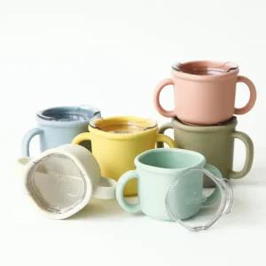 에디슨 실리콘 트레이닝 양손컵 200ml 2개