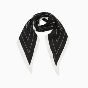 [질스튜어트]실크100% 블랙 화이트 마름모 스카프 JASC4F911BK_s