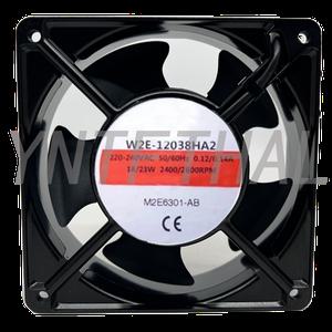 W2E-12038HA2 전체 구리 케이블 더블 볼 베어링 캐비닛 FAN AC 220V 12cm
