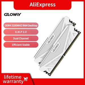 Gloway Memoria Ram DDR4 16GB 3200MHz 8GB 3600MHz 열 확산기 듀얼 채널 288Pin UDIMM 방열판 PC데스크탑