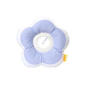 부드러운 블루 꽃모양 고양이 넥쿠션 목커버 M 목튜브