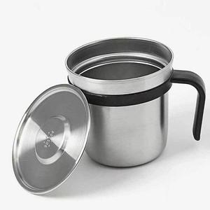 [JHQS7O6B_4B]손잡이 스텐 휴대용 캠핑컵 450ml 등산용컵