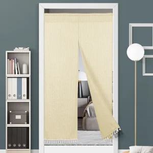 태슬 바란스 커튼 가리개 방문 실내 가림막 브라운