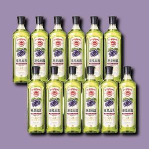 [기타] 해표 포도씨유 식용유 튀김 부침 볶음 리놀레산 카데킨 900ml 12개 대용량