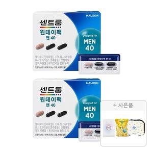센트룸 원데이팩 맨40, 2개 + 증정 (원지레디백+포지타노 레몬캔디+쇼핑백 각 1개 (총3개))