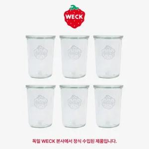 [WECK]몰드 743(850ml) 유리병 6개 / 뚜껑옵션