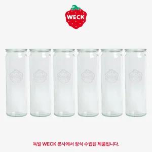 [WECK]실린더 905(600ml) 유리병 6개 / 뚜껑옵션