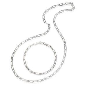 클립 링크체인 은 목걸이팔찌 세트 코스트코 코와샵