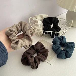 여성 헤어 똥머리 포니테일 골지 클래식컬러 곱창끈-WCC0B27