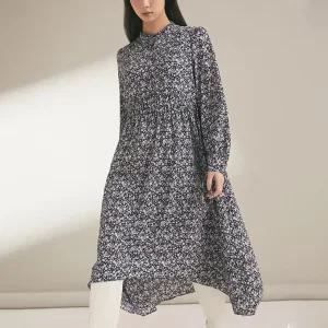 [미쏘] 허리 스트링 패턴 롱 원피스 (MIWOWC213B-T)