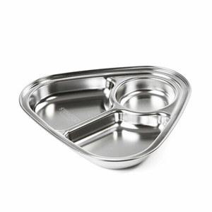 스텐락 간식쟁반 식판 1호(3구) 225x225x215