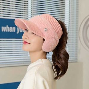 여자 니트 썬캡 겨울 골프웨어 햇빛 챙 모자 코디