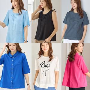 여성 여름 인견 블라우스 반팔 나시 민소매 티셔츠