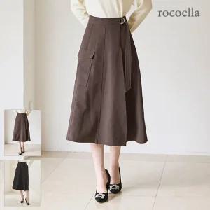 로코엘라 헤이리 A라인 랩 카고 스커트