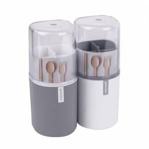 뚜껑있는 스탠드 수저통 중 (색상랜덤) 정리 형 위생 수납 함 보관 분류되는