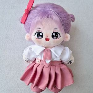 지오몽 20cm 인형 옷 로즈 핑크 스쿨 룩 무속성 아이돌 인형옷 입히기