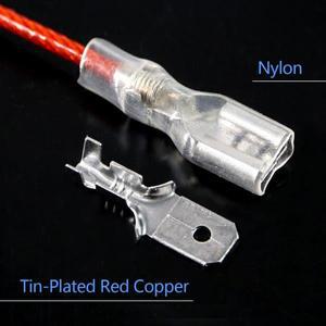 180 2.8 개 4.8mm 6.3mm mm 절연 스페이드 와이어 커넥터 암수 압착 단자 세트, 전기 케이블 압착 단자