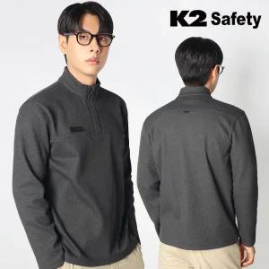 K2 세이프티 가을 겨울 등산 티셔츠 기모 반집업 등산복 상의 작업복 긴팔 플리스 긴팔티
