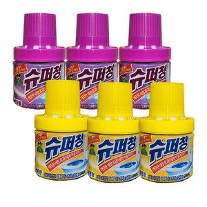 산도깨비 슈퍼청 화장실 변기세정제 병타입 180g 레몬향 3개 라벤더향3개