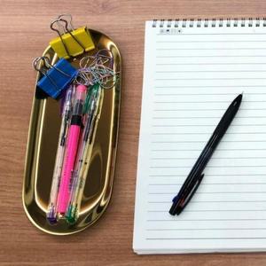 철제트레이 소품 타원형 트레이 철제 골드 (3mXfF)