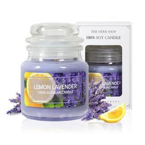 실내제 심플향초 소이캔들 유리병 소형90g 레몬라벤더