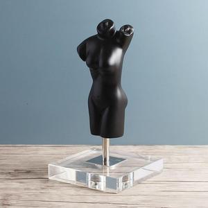 아트피플 여유행인 블랙 조각상 도자기 인테리어장식품