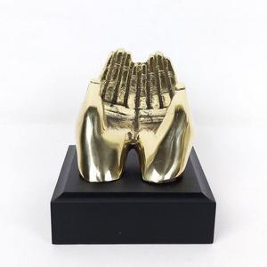 수공예 황동러블 손명함꽃이 조각상 장식품 인테리어 소품