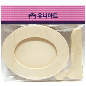 유니아트 2세련500 액자틀 타원형 사진 나무 장식