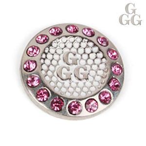 [MENPIRU9_53DC]골프용품 큐빅 골프 핑크 볼마커 HM 702 G3